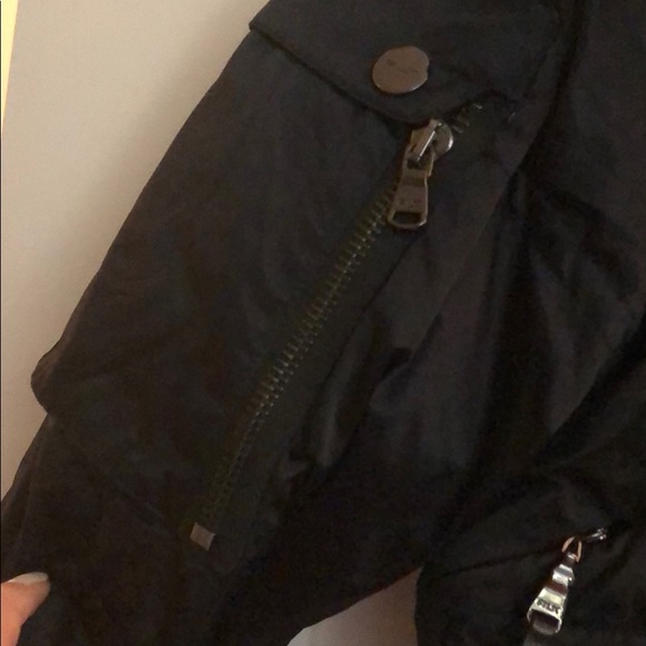 Luxurious black satin-effect RLX puffer ski jacket, Medium - Picture 14 of 16